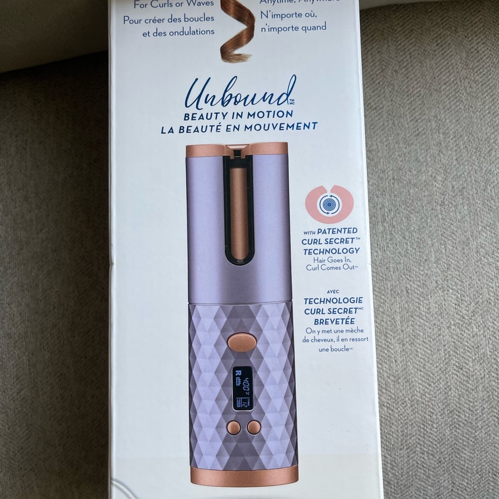 Cordless Auto Curler - Purple and Gold